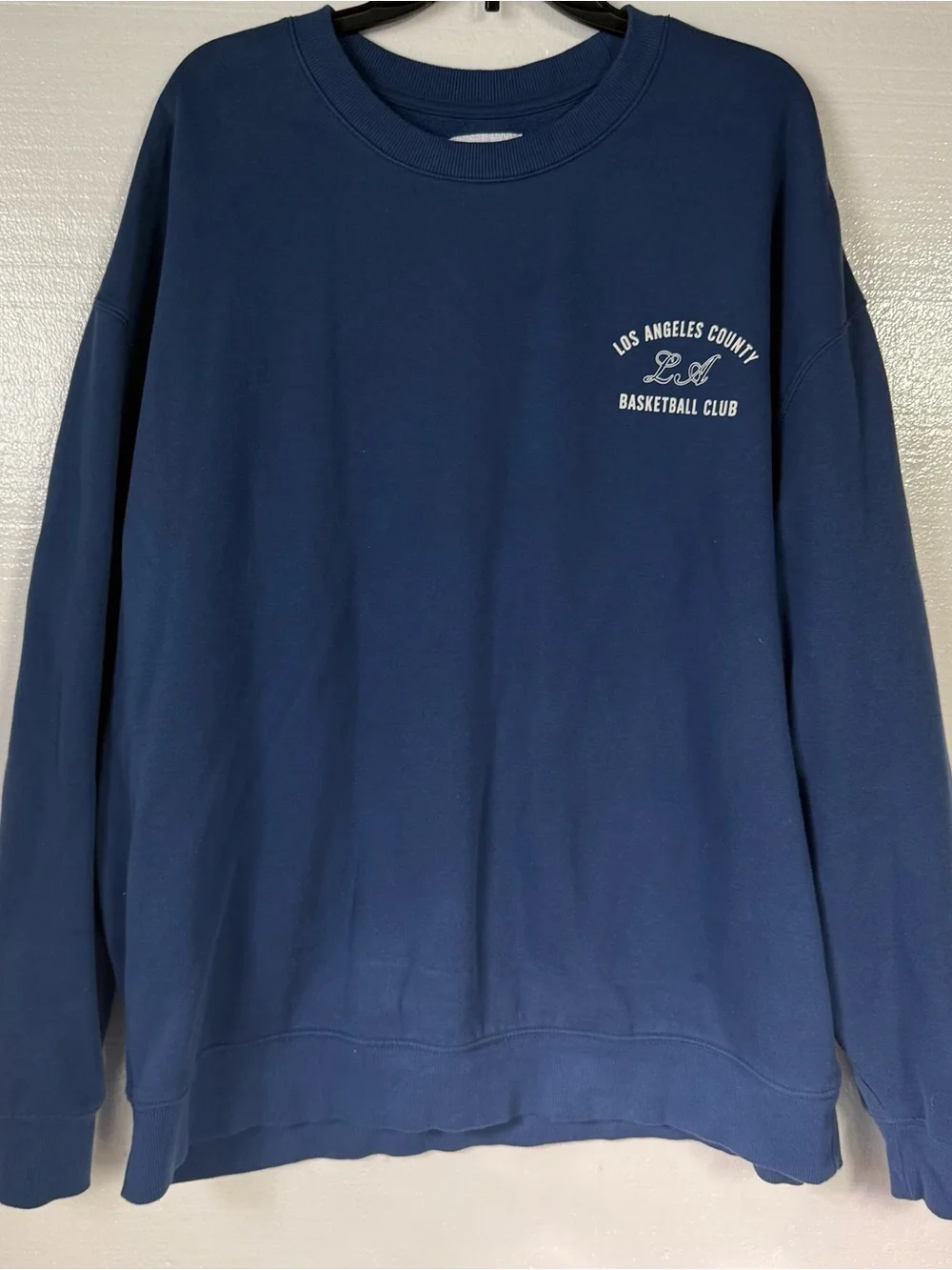 Old Navy Sweatshirt Men 3XL Tall Blue Graphic LA Crewneck Pullover Relaxed